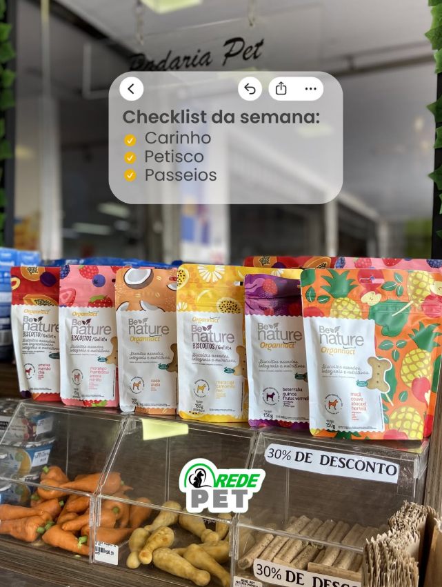 Pedido do delivery da Rede Pet pronto para entrega
